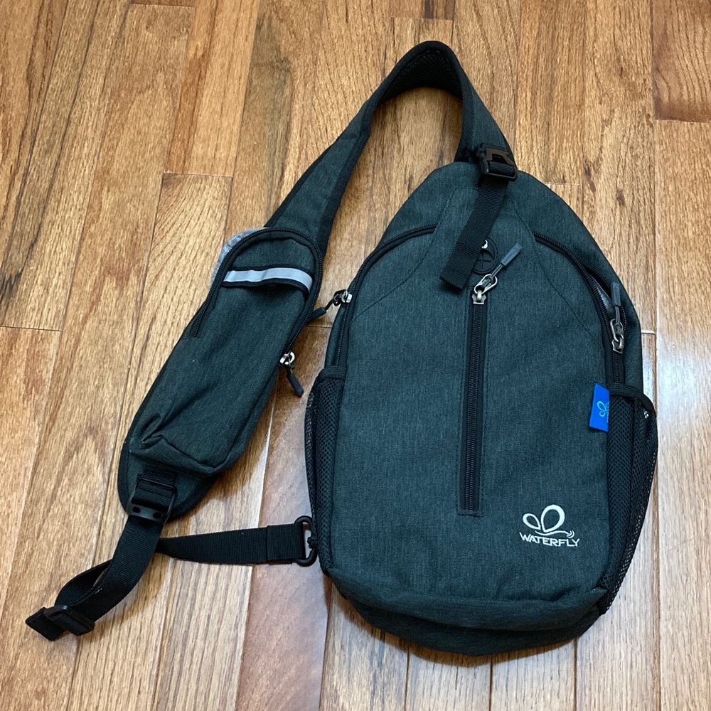 WATERFLY Charcoal Sling Backpack for Women